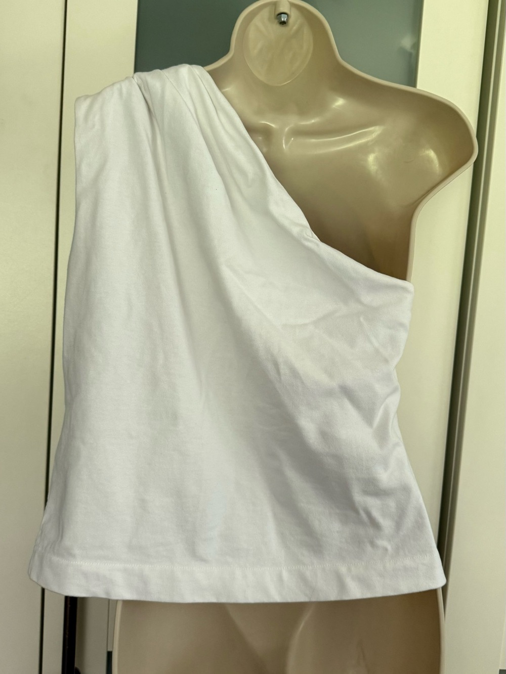 Banana Republic White One-Shoulder Women's Top Small - Picture 3 of 5